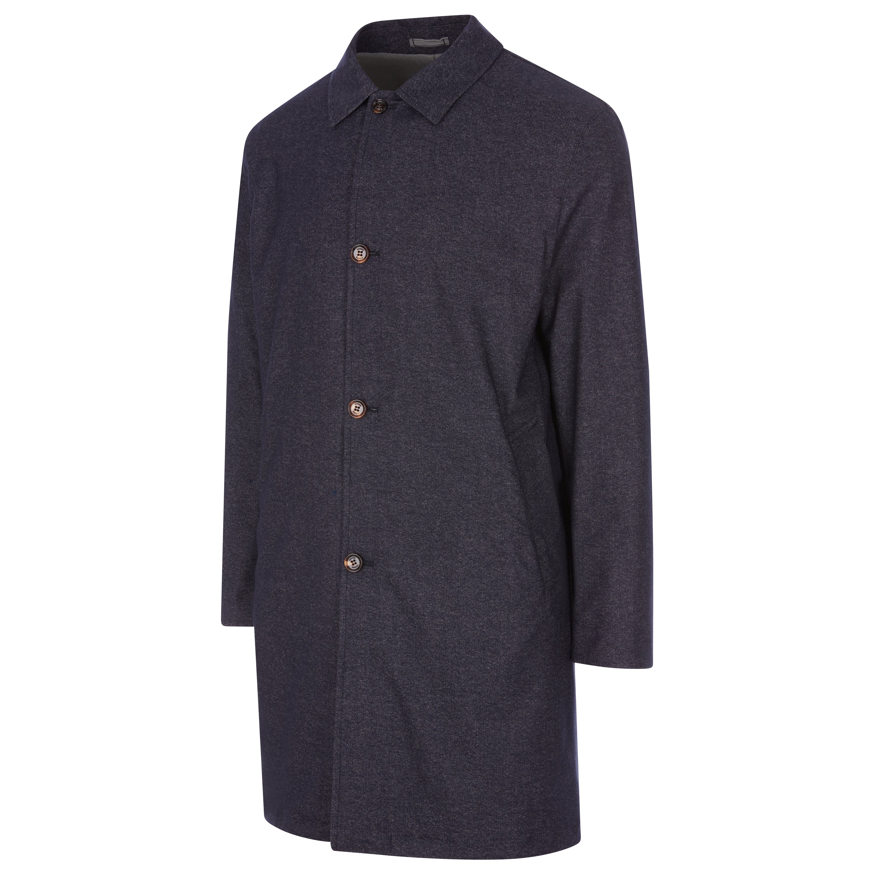 Kired By Kiton Blue/Grey Reversible Coat – NYC Designer Outlet