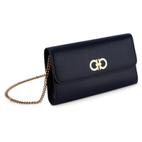 Ferragamo Leather Wallet w/ Chain