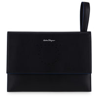 Ferragamo Leather Wallet w/ Strap