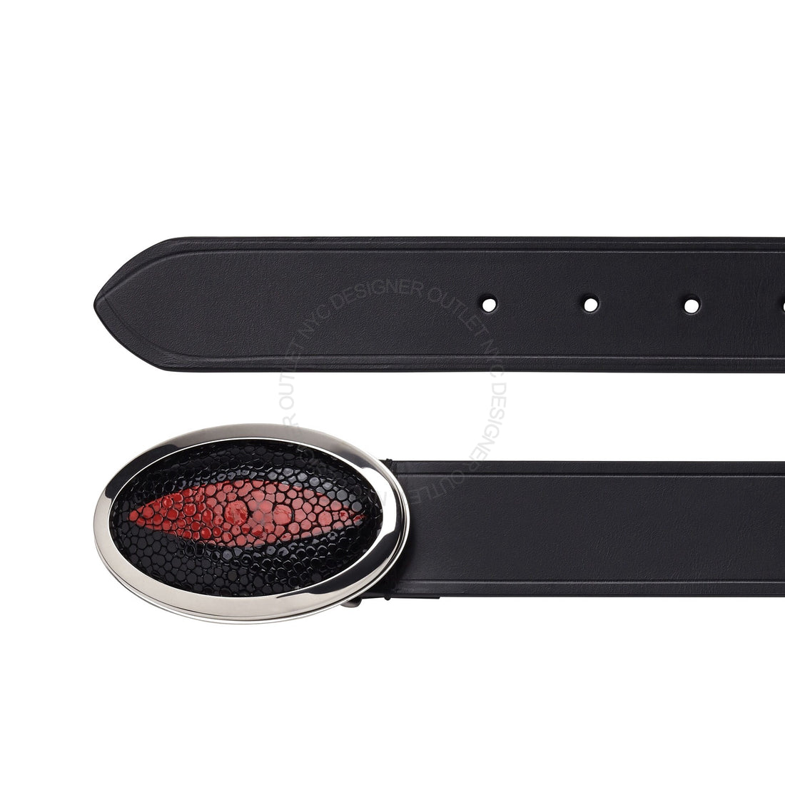 Ferragamo Black Leather Adjustable Belt