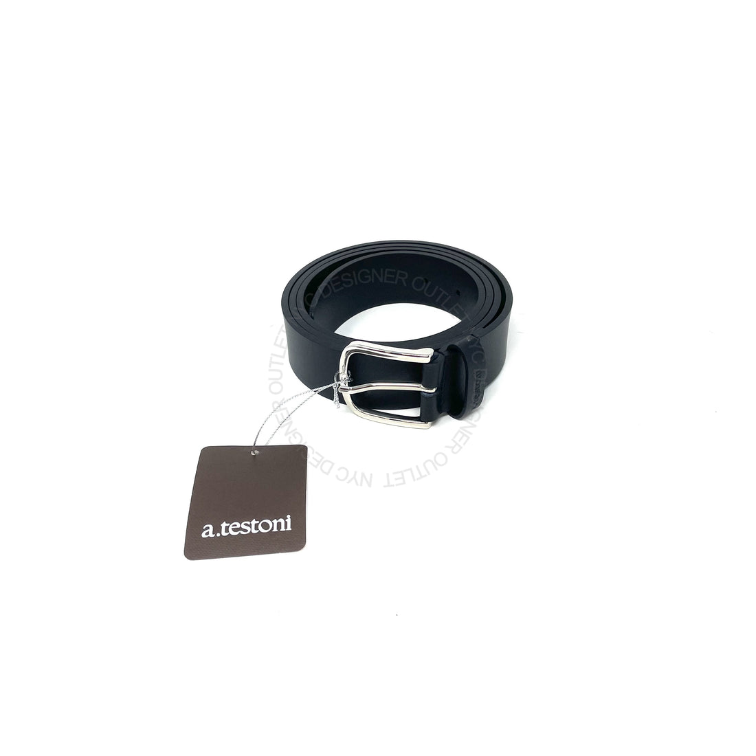 A. Testoni Mens Leather Belt