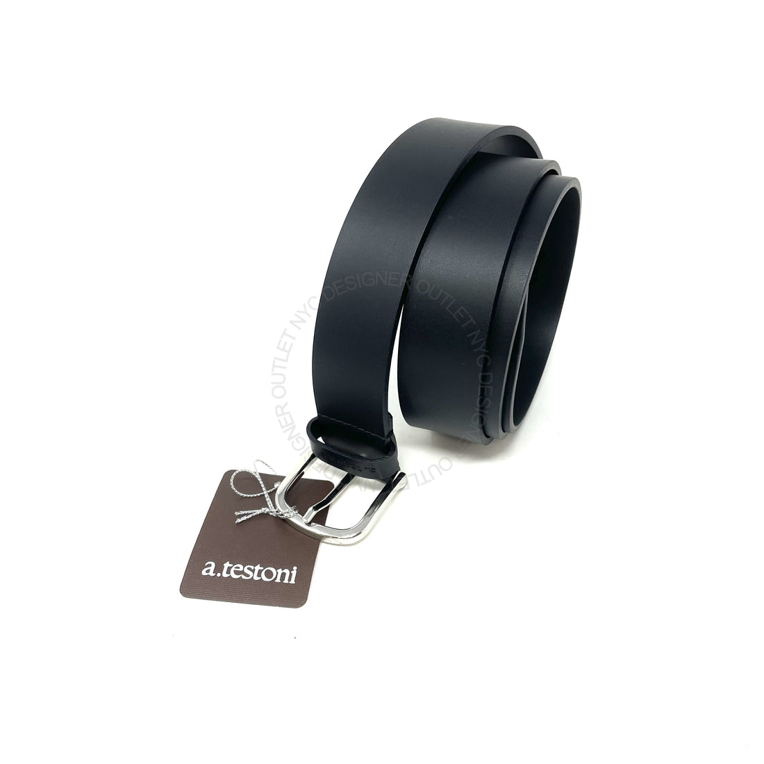 A. Testoni Mens Leather Belt