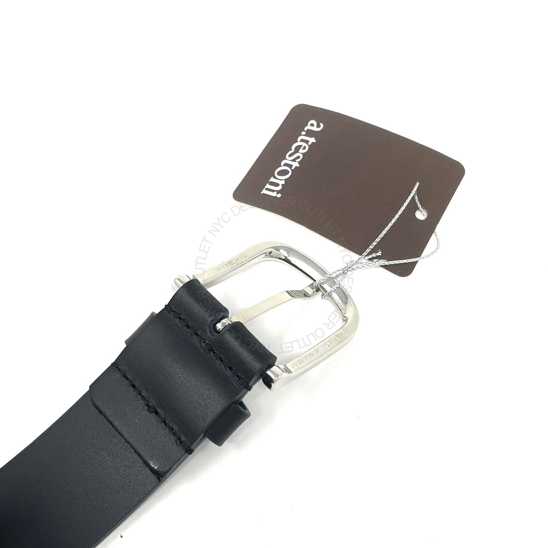 A. Testoni Mens Leather Belt