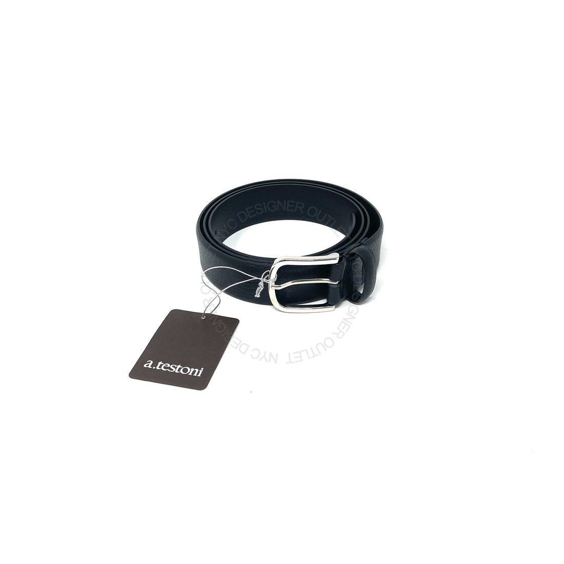 A. Testoni Mens Leather Belt