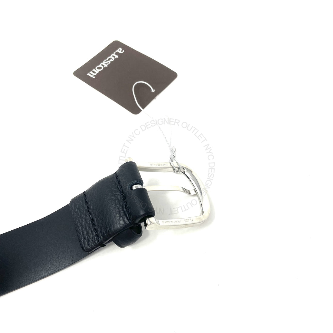 A. Testoni Mens Leather Belt