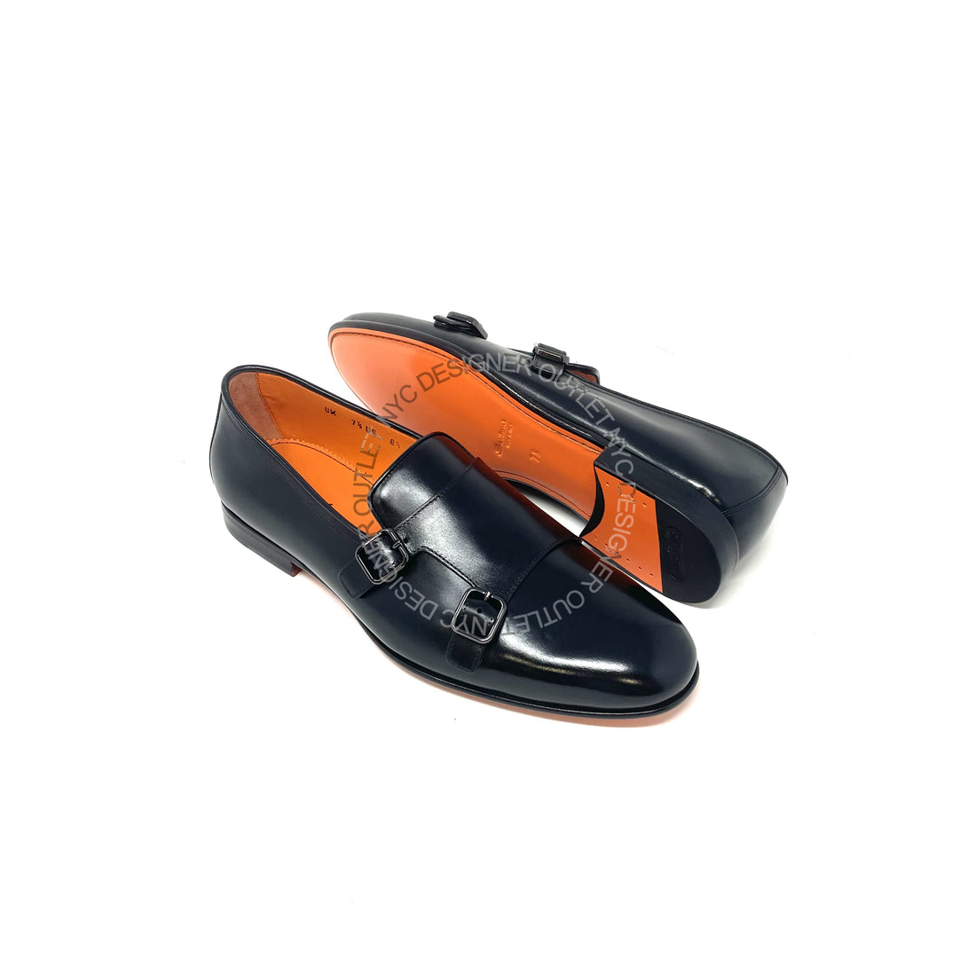 Santoni Mens Double Monk-Strap