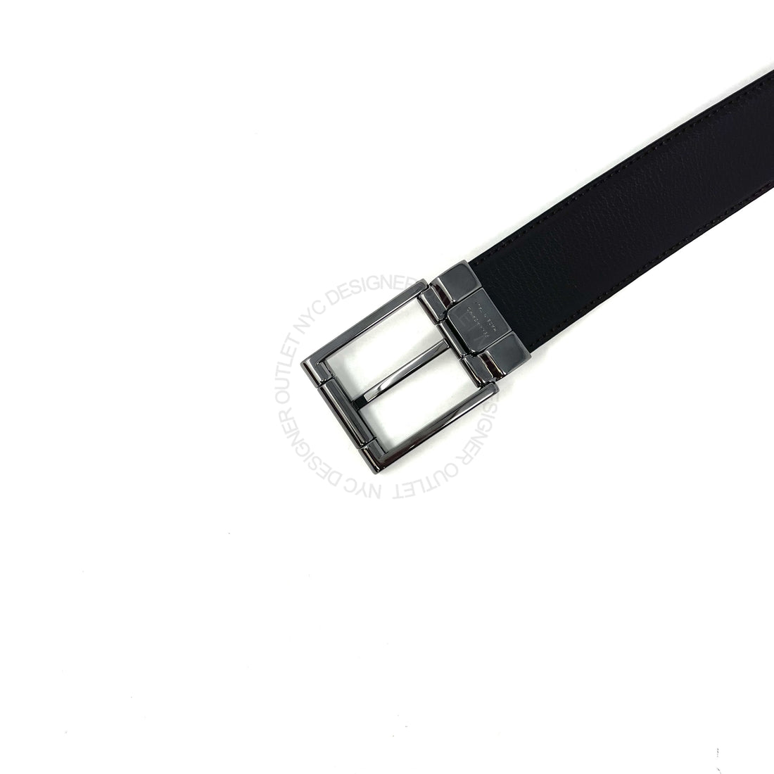 Ferragamo Black/Brown Leather Adjustable Belt