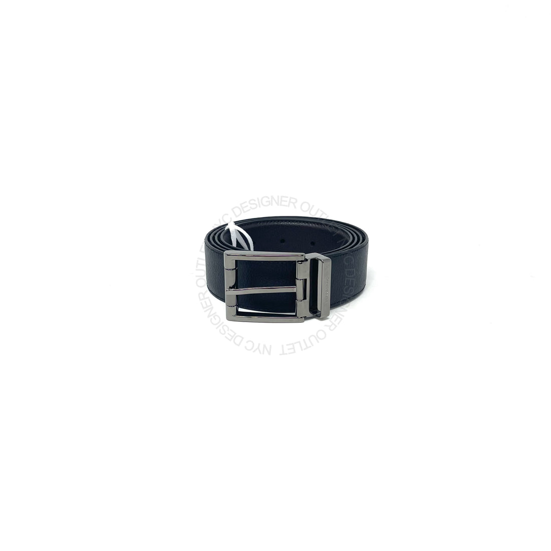Ferragamo Black/Brown Leather Adjustable Belt