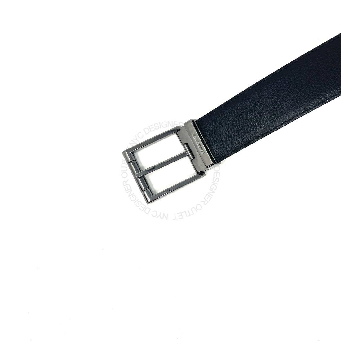 Ferragamo Black/Brown Leather Adjustable Belt