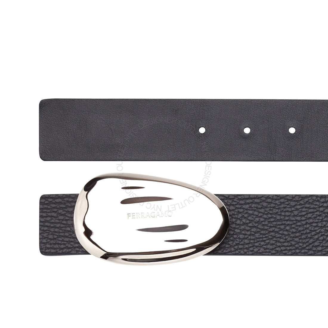 Ferragamo Black/Brown Leather Reversible Belt