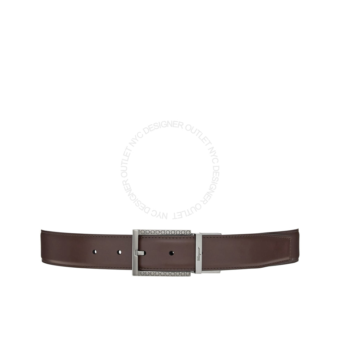 Ferragamo Black/Brown Leather Adjustable belt