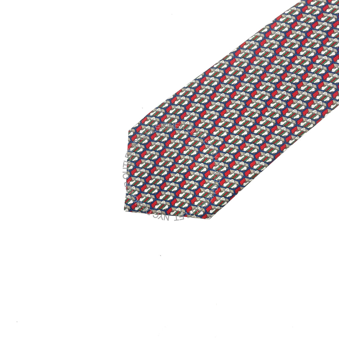 Patterned tie on a white background