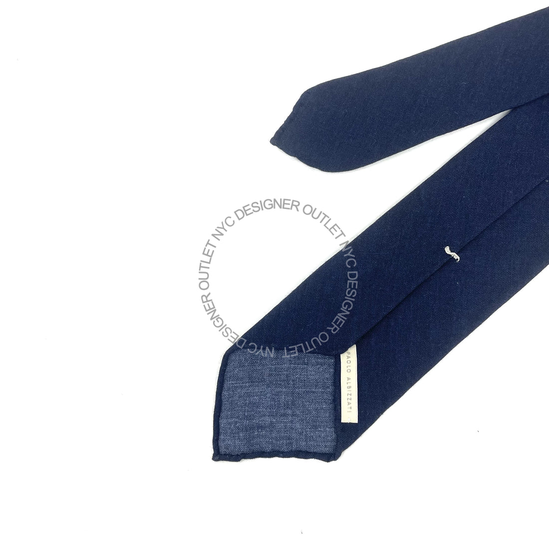 Paolo Albizzati Mens Wool Cotton Untipped Tie