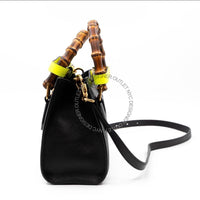 Gucci Diana Mini Tote Black Leather With Bamboo Handles