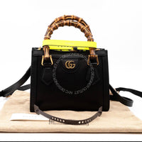 Gucci Diana Mini Tote Black Leather With Bamboo Handles