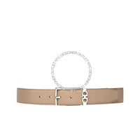 Ferragamo Black/Beige Leather Adjustable Belt