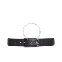 Ferragamo Black/Blue Leather Adjustable Belt