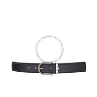 Ferragamo Black/Blue Leather Adjustable Belt