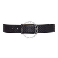 Ferragamo Black/Black Leather Adjustable belt