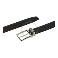 Ferragamo Black/Black Leather Adjustable belt