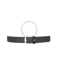 Ferragamo Black/Black Leather Adjustable and Reversible Belt