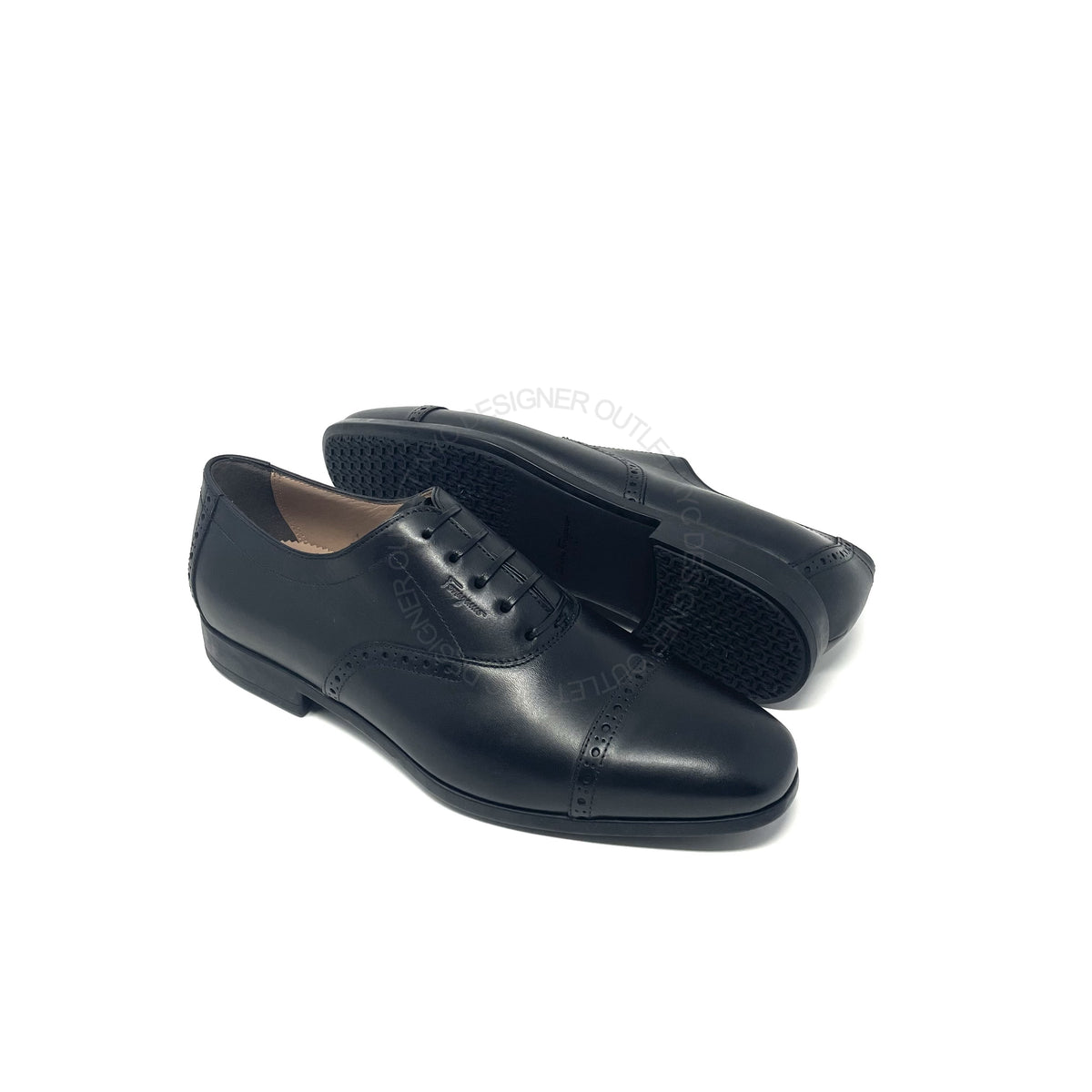 Salvatore Ferragamo Riley Leather Oxfords size 10E Ferragamo RILEY Leather 10 D 43 Cap Toe Gancini Oxford Men main image 2