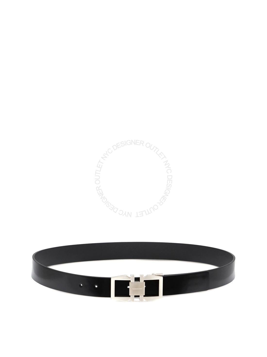 Ferragamo Black Reversible Adjustable belt