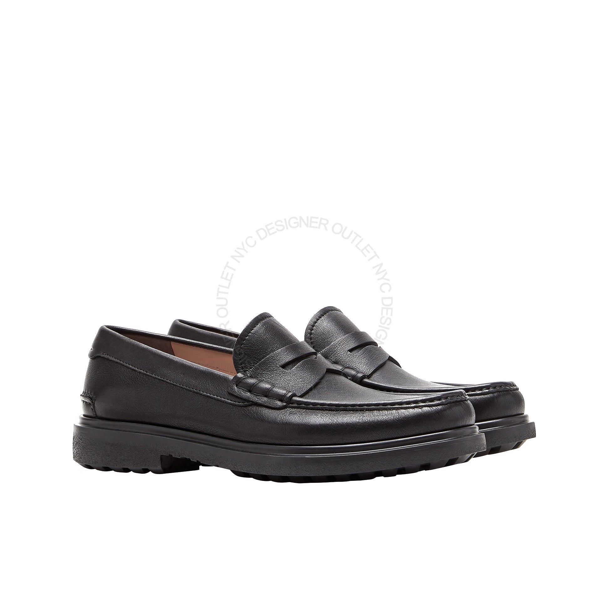Salvatore Ferragamo Black Penny Loafers sz 13 B Amazon.com | Ferragamo Penny Black Pebbled Leather Dress  main image 2