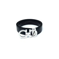 Ferragamo Black/Brown Leather Adjustable belt