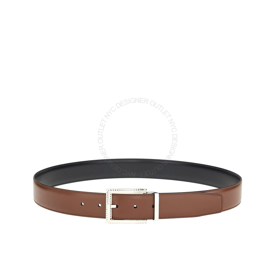 Ferragamo Black/Brown Leather Adjustable belt