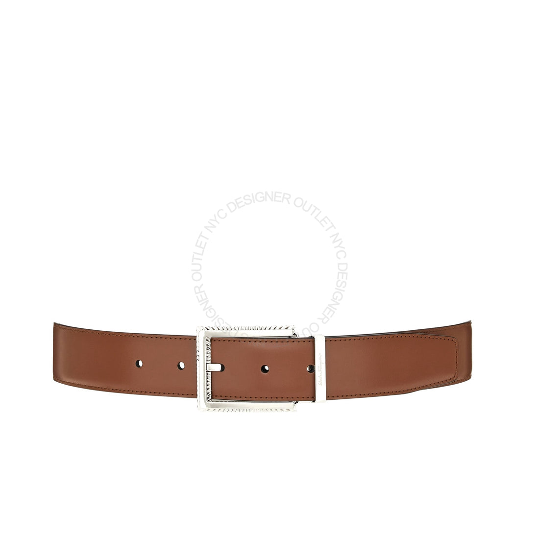 Ferragamo Black/Brown Leather Adjustable belt