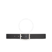 Ferragamo Black/Grey Leather Reversible Belt