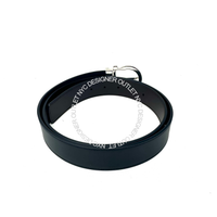 Ferragamo Black Leather Adjustable Belt