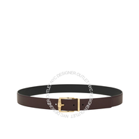 Ferragamo Black/Brown Leather Adjustable and Reversible Belt