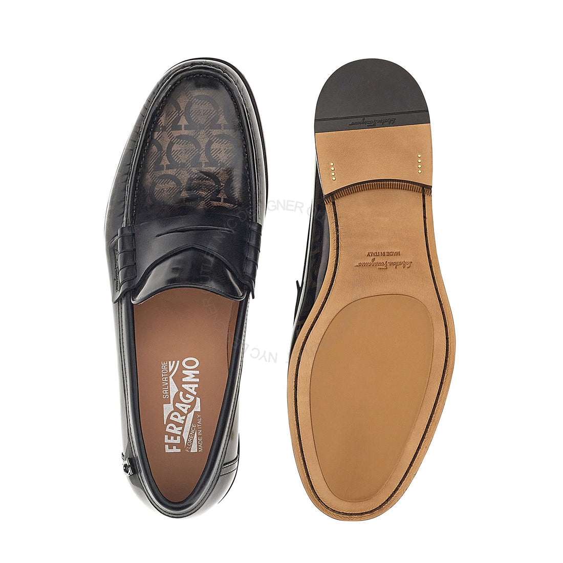 Ferragamo Port Smoke Moccasins