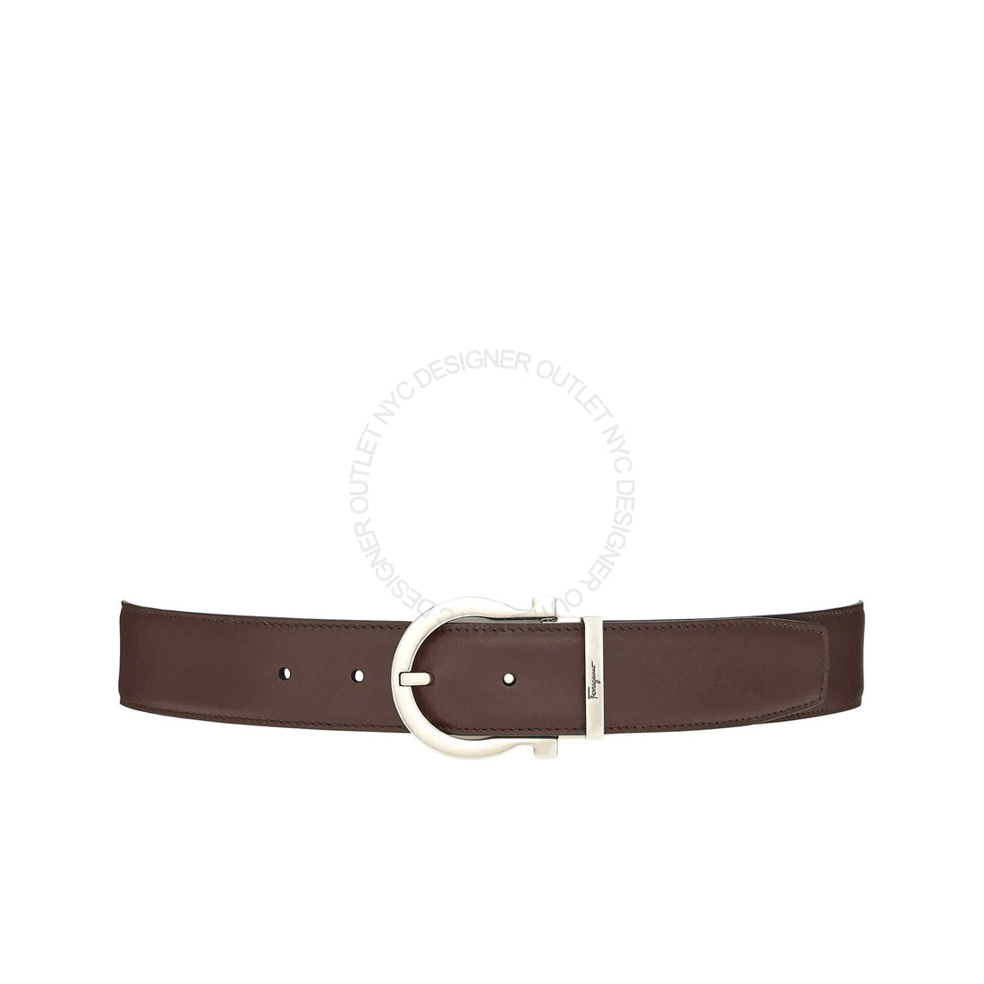 Ferragamo Black/Brown Leather Adjustable belt