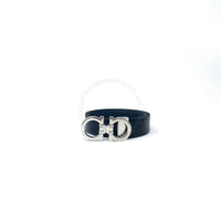 Ferragamo Black/Black Leather Adjustable belt