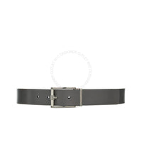 Ferragamo Black/Grey Leather Adjustable belt
