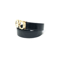 Ferragamo Black/Brown Leather Adjustable belt