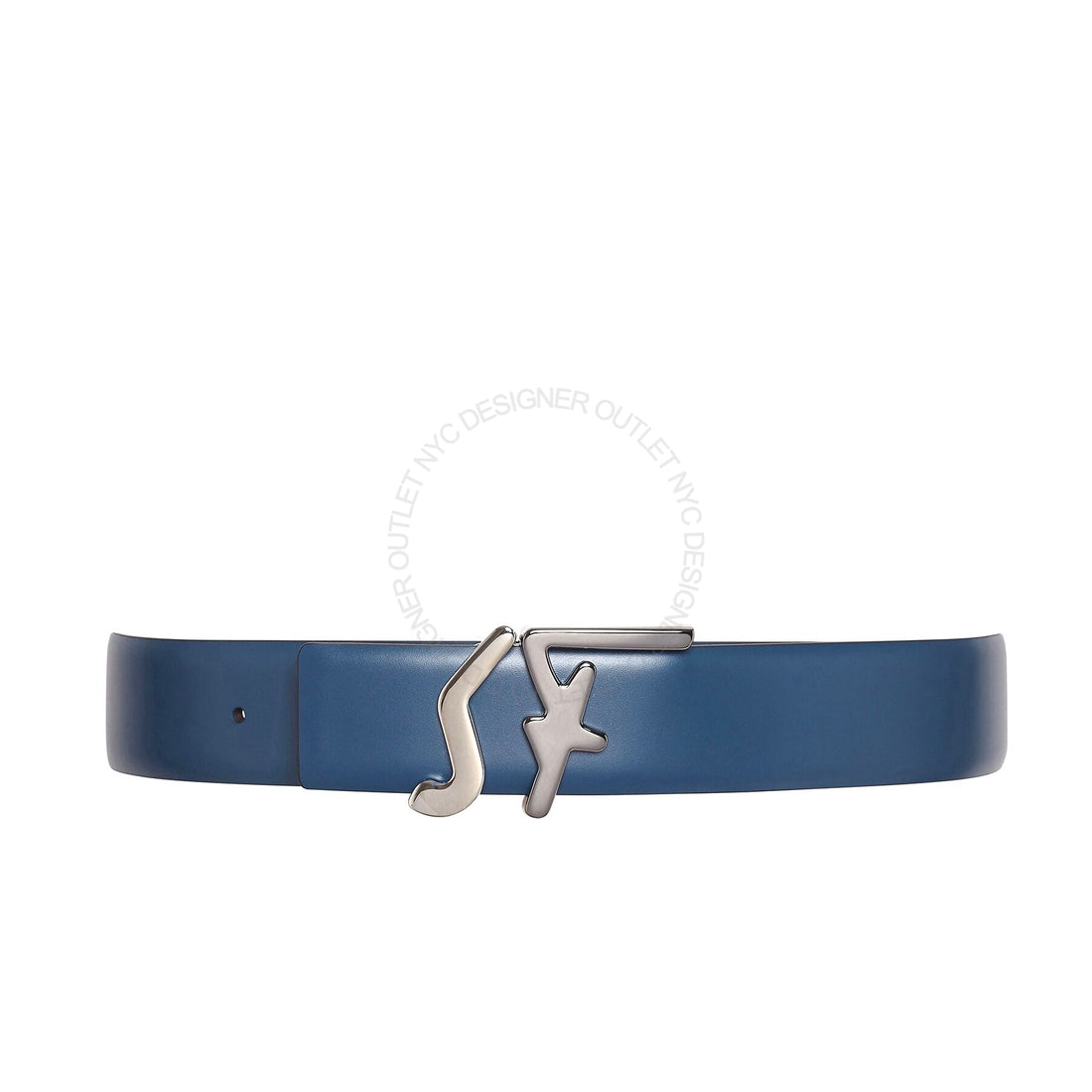 Ferragamo SF Buckle Blue Leather