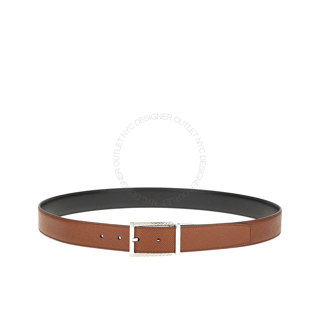 Ferragamo Black/Brown Leather Adjustable & Reversible belt