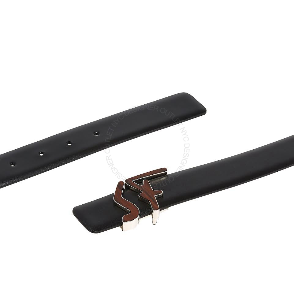 Ferragamo Black Leather Belt