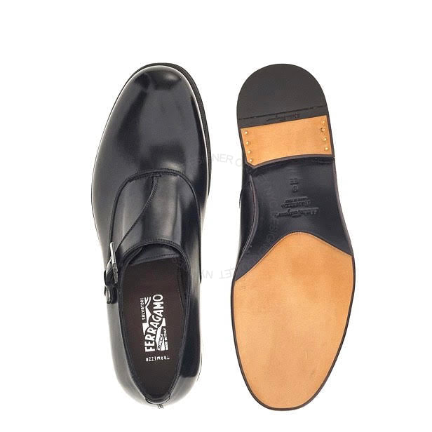 Ferragamo Liborio Monk Strap Loafers