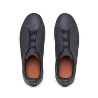 Zegna Blue Triple Stitch Sneaker