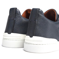 Zegna Blue Triple Stitch Sneaker