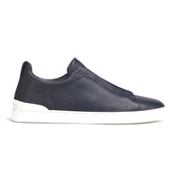 Zegna Blue Triple Stitch Sneaker