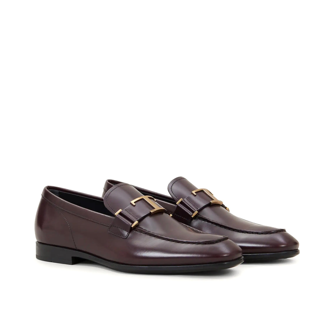 Tod's Gold T Logo Dress Shoes