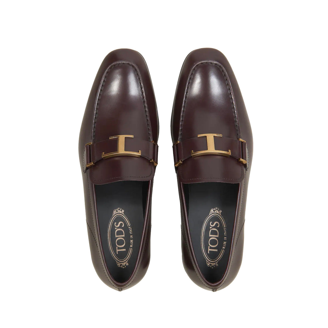 Tod's Gold T Logo Dress Shoes