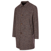 Kired By Kiton Houndstooth Tan/Brown Reversible Coat