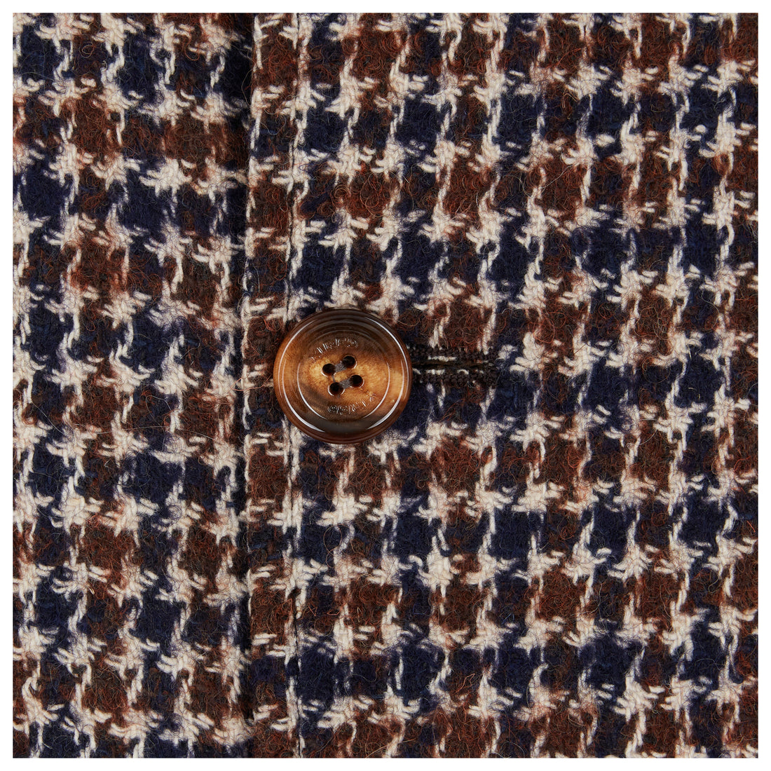 Kired By Kiton Houndstooth Tan/Brown Reversible Coat